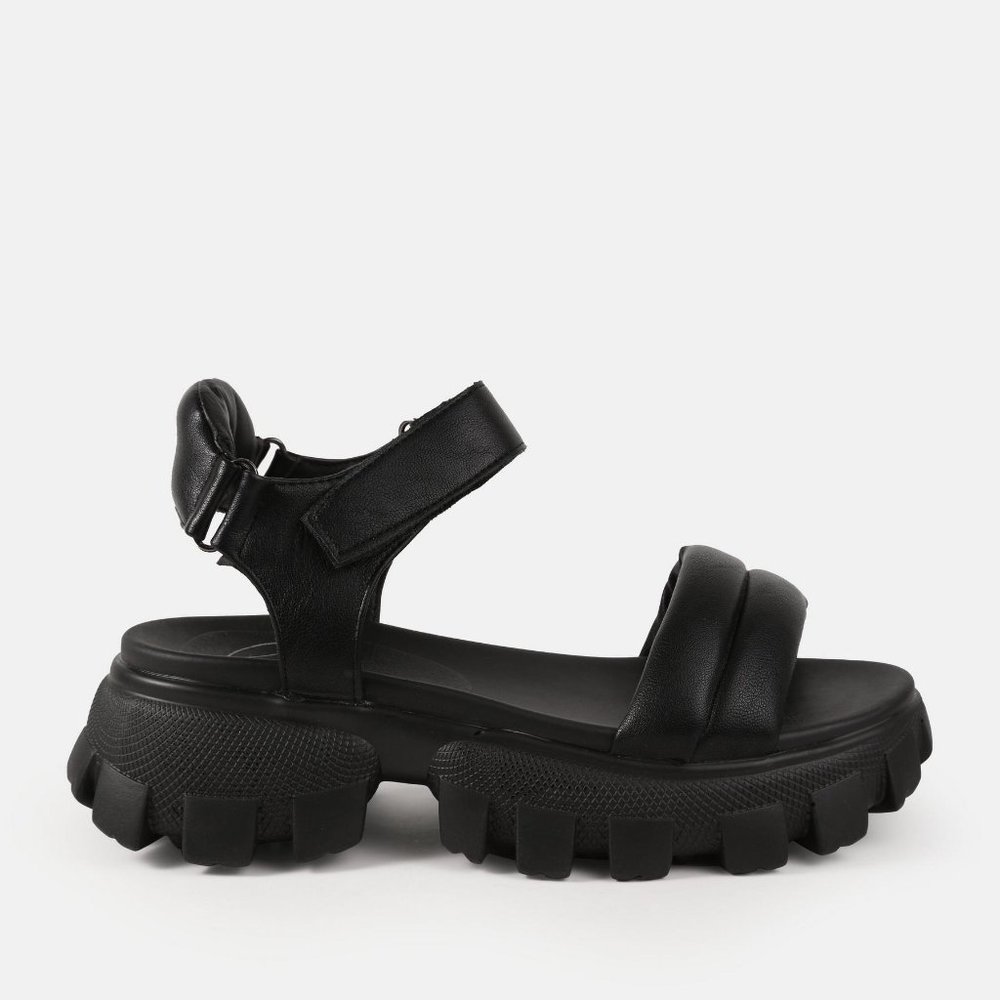 Missguided Chunky Sole Padded Grandad Dad Sandals